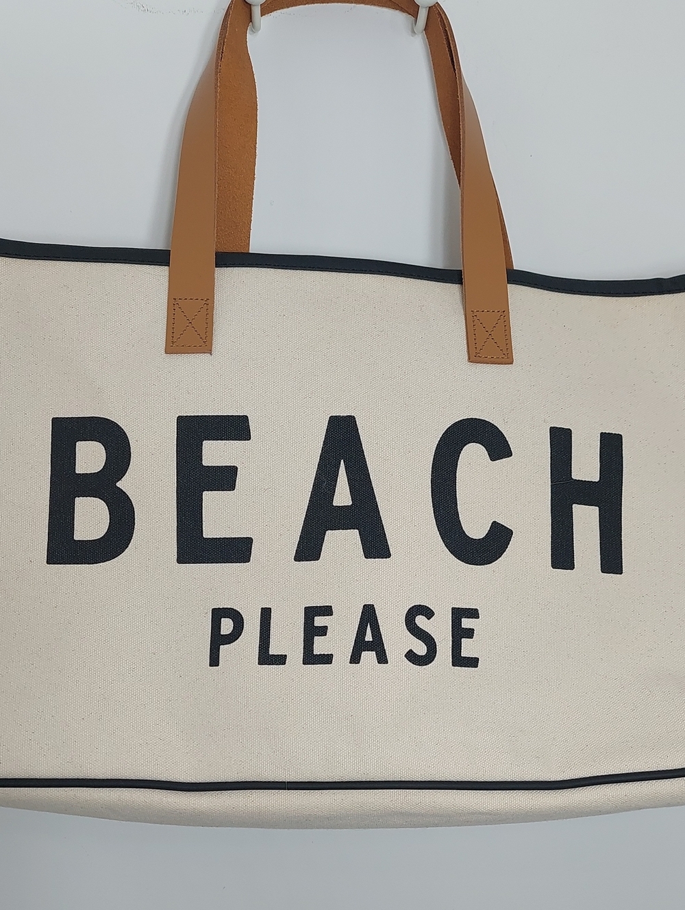 Santa Barbara Beach Please Large Canvas Tote Bag - Picture 4 of 11
